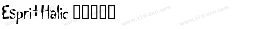 Esprit Italic字体转换